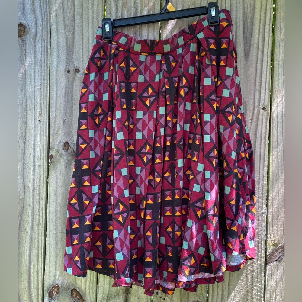 LuLaRoe Geometric Patterned Skirt - Multicolor